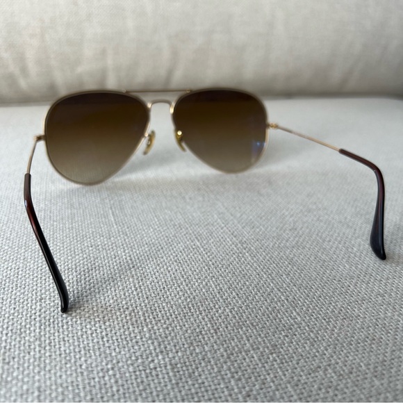 RAY-BAN Gold Aviator Sunglasses - Picture 10 of 14